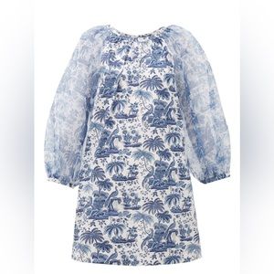 Staud Mini Dress with Puff Sleeves - EUC!